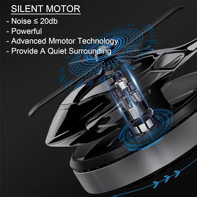 Solar Powered Helicopter Air Freshener with Fragrance for car Dashboard