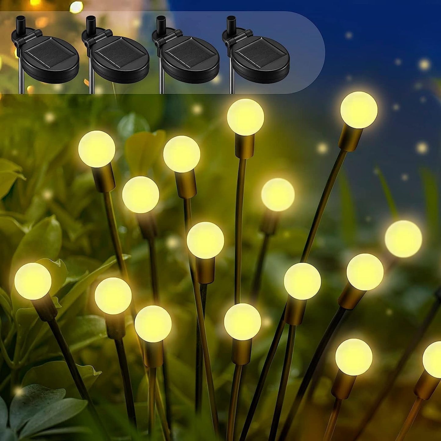 Pack of 10 LED Bulb Solar Powered Water Proof Garden Lights